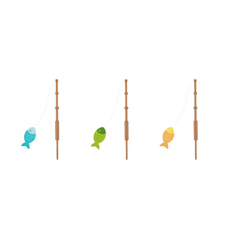 1/3/5Pcs Mini Small Plastic Fishing Rod Cupcake Toppers Birthday Party Favors Snack Cake Decorations Cocktail Picks Fruit Forks