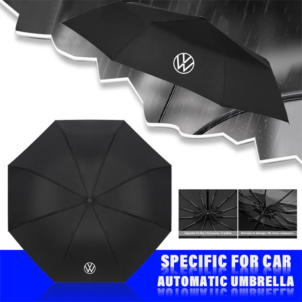 Folding Shine Rain Automatic Sun Protection UV Sunshade Umbrella For Volkswagen VW Polo Passat Rline Golf 4 5 6 Tiguan Jetta GTI BO0