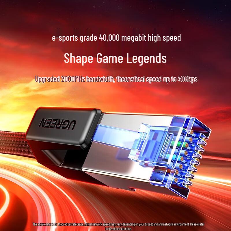 

UGREEN CAT8 Pure Copper Shielded Flat Ethernet Cable