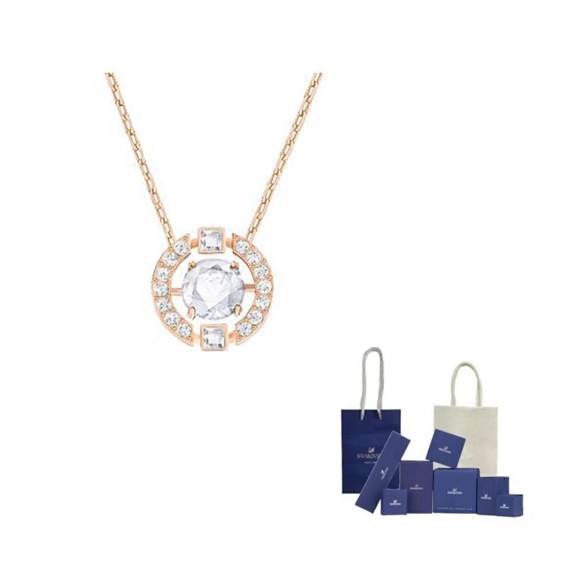 Swarovski Una Faux Crystal Stone Necklaces Womens Rose Gold F (One Size Fits All)-Branded gift bag розового золота