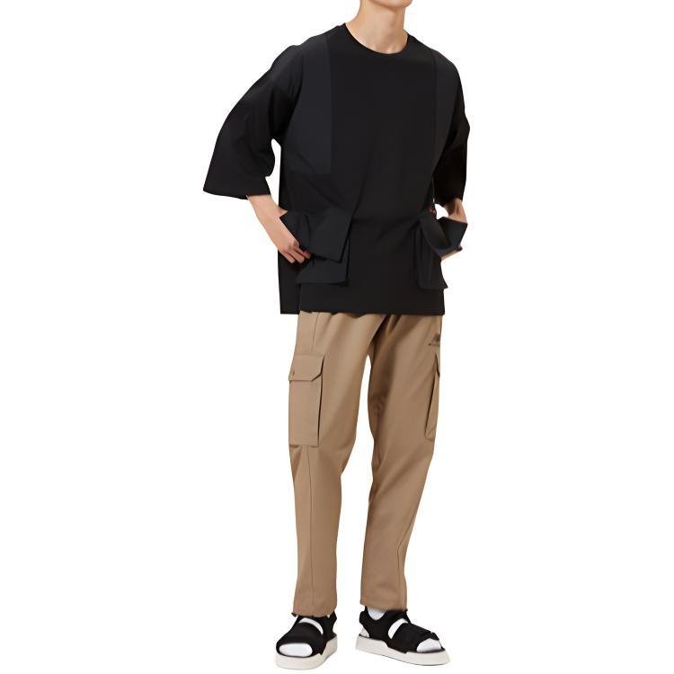 New Balance Lifestyle Cargo Tee Asia Sizing 'Black' Men's AMT12382-BK
