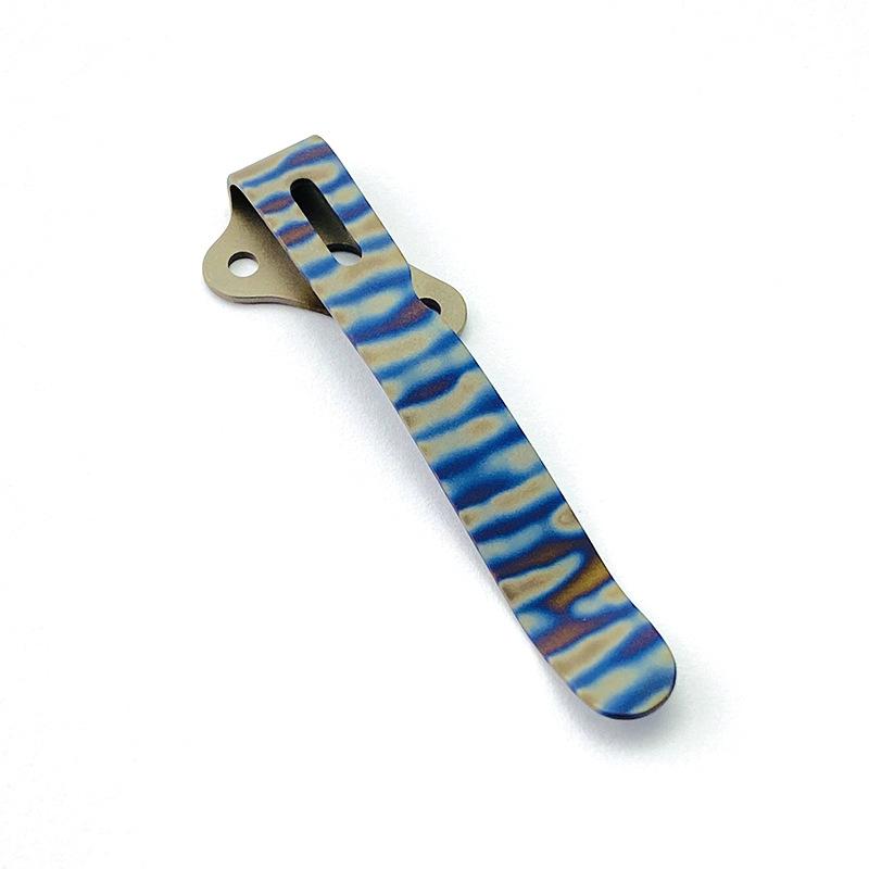 

1 pc Titanium Alloy Knife Back Clip Pocket Clamps For AD 20/AD 20.5 Fold Knives DIY Make Accessories Knife Back Clips 2023 1 pcs