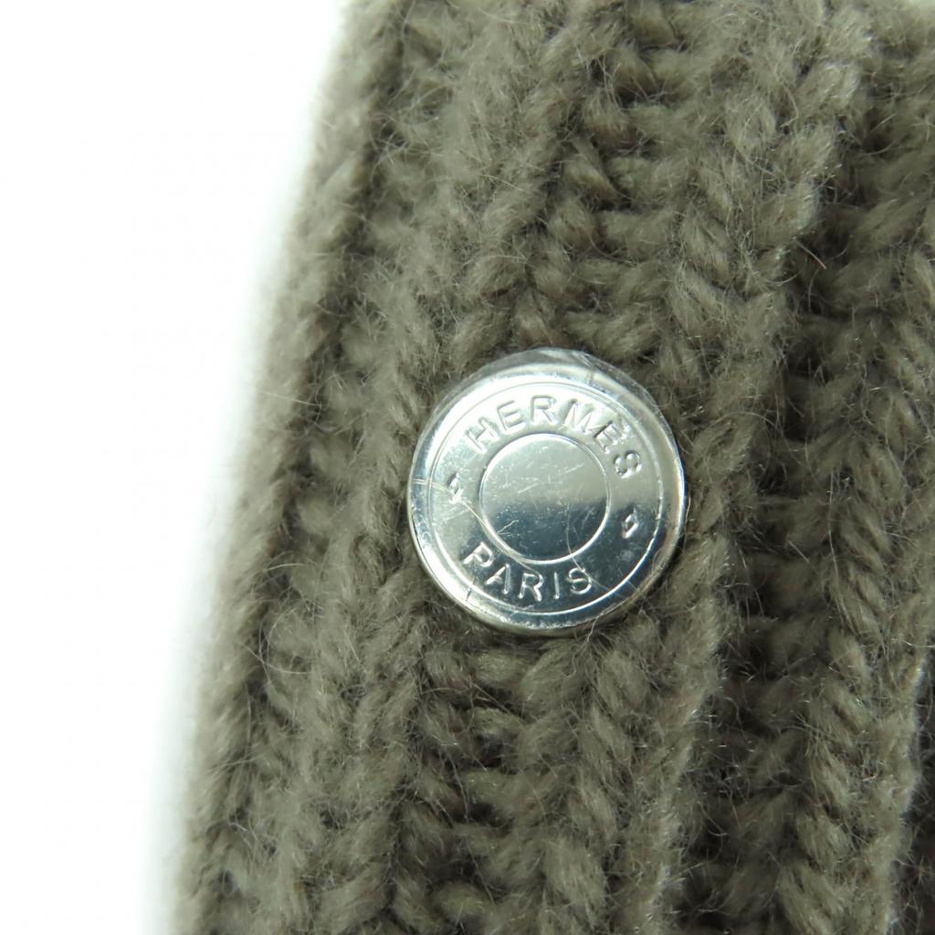 Excellent HERMES Gloves Filipa Brown Cashmere Women M H222033G Used