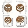 Iron Art Scary Smiling Pumpkin Statue: Halloween Garden & Courtyard Decoration