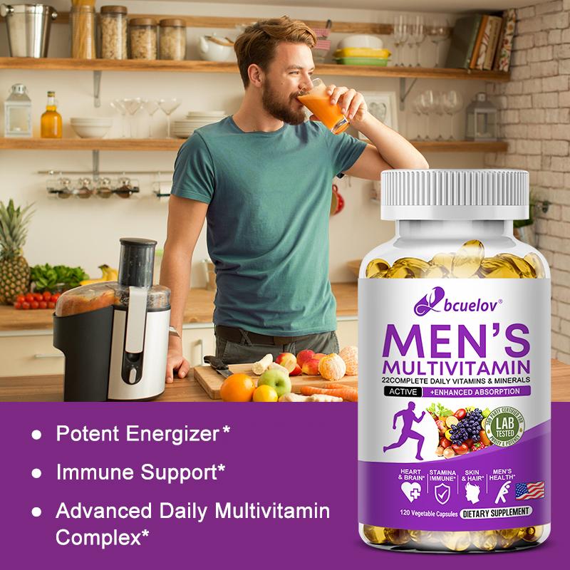 Men's Multivitamin - 22 Complete Vitamins & Minerals - 120 Capsules