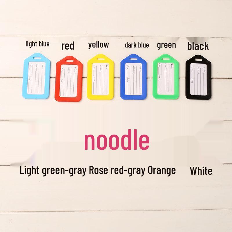 PP Plastic Airplane Luggage Tag - Travel Suitcase Name Badge and Boarding Pass Accessory