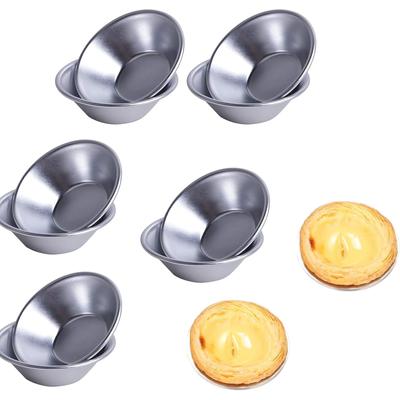 10 Pcs Aluminum Egg Tart Molds, Pudding Moulds Cupcake Cups, Mini Baking Cups Tool, Muffin Tin Ramekins for Air Fryer, Pudding Mould DIY Tools