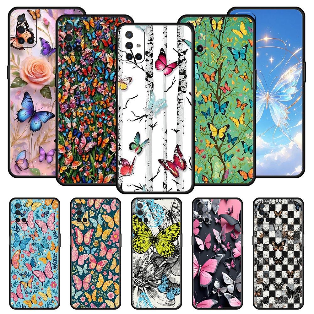 Phone Case For Oneplus 13R 13 12 10T 11 R10 Nord N100 N200 N10 9 9R CE 2 3 Z Pro Lite 5G Soft TPU Cover Butterfly Design Fundas