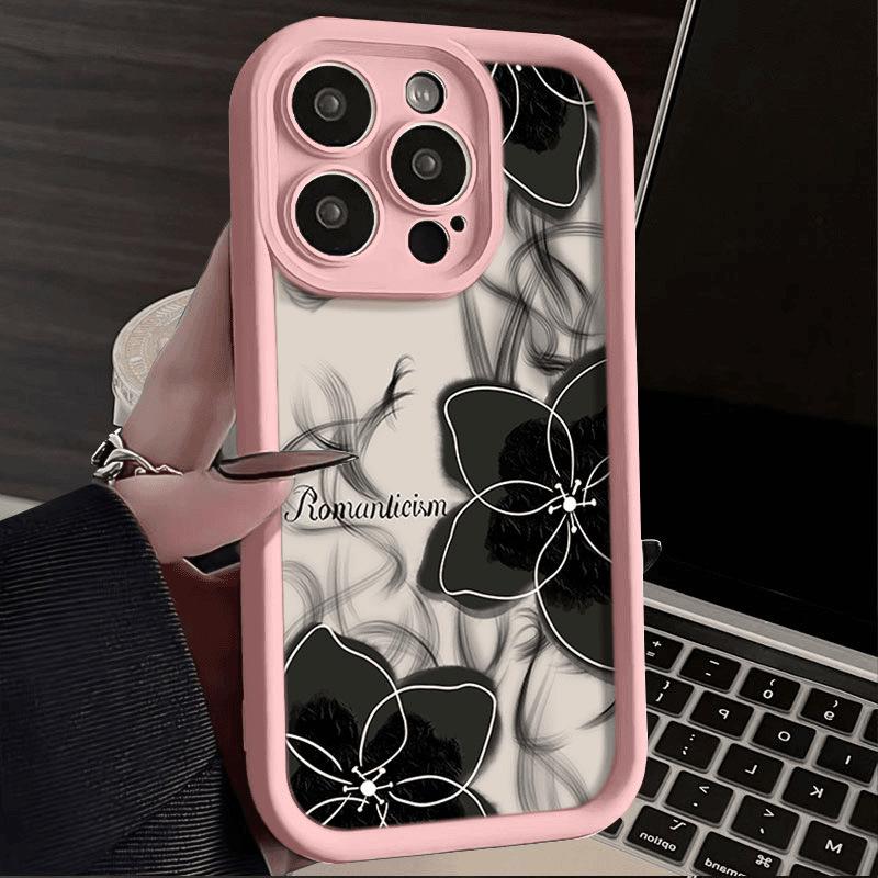 INS Style Dark Flowers Suitable for Apple 16pro Mobile Phone Case New IPhone15promax 13 Personality 14