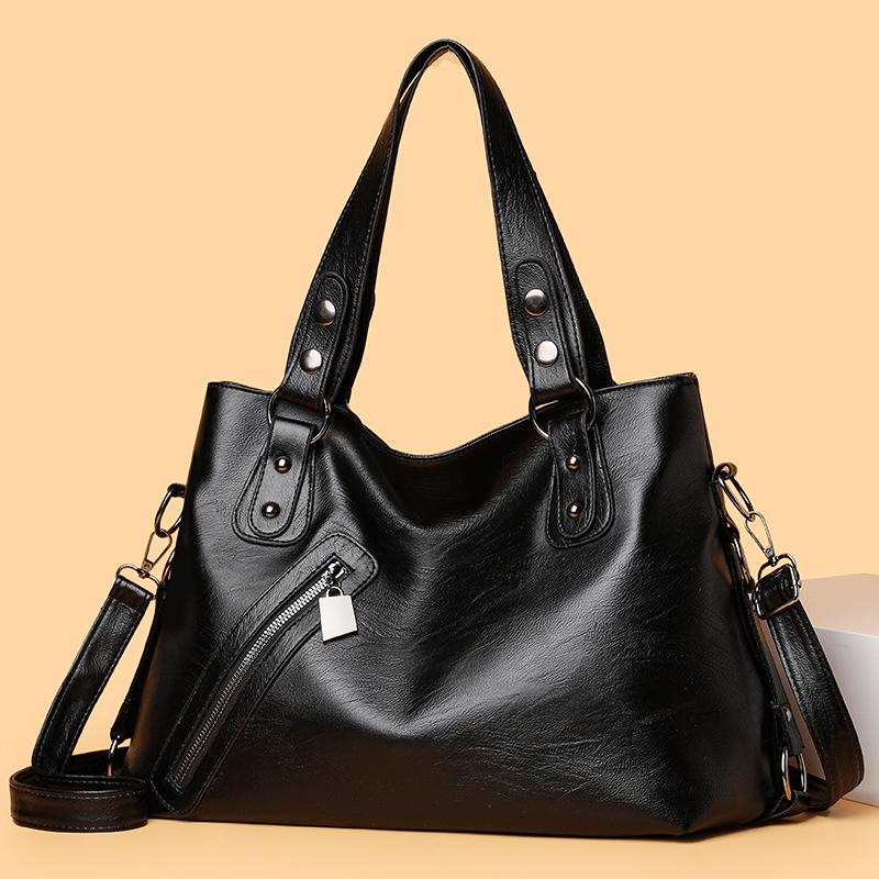 

Women s Large Capacity Tote Bag - Crossbody, Autumn/Winter 2023, Retro Versatile High-End Shoulder Handbag One Size чорний