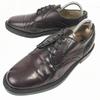 Venturini Italy Leather Plain Toe Red Purple Dress Shoes 27.0-27.5(USED)