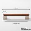 Japanese Minimalist Walnut Handle Solid Wood Cabinet and Wardrobe Drawer Handle