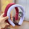 Autumn/Winter Women's Simple Candy-Colored Wide-Brimmed Plush Headband - Cute and Versatile Hair Accessory