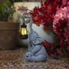 Elephant Solar Lamp Mother Child Elephant Sculpture with Light Waterproof Outdoor Decor Elephant Statue Solar Lights for Garden Lawn Yard