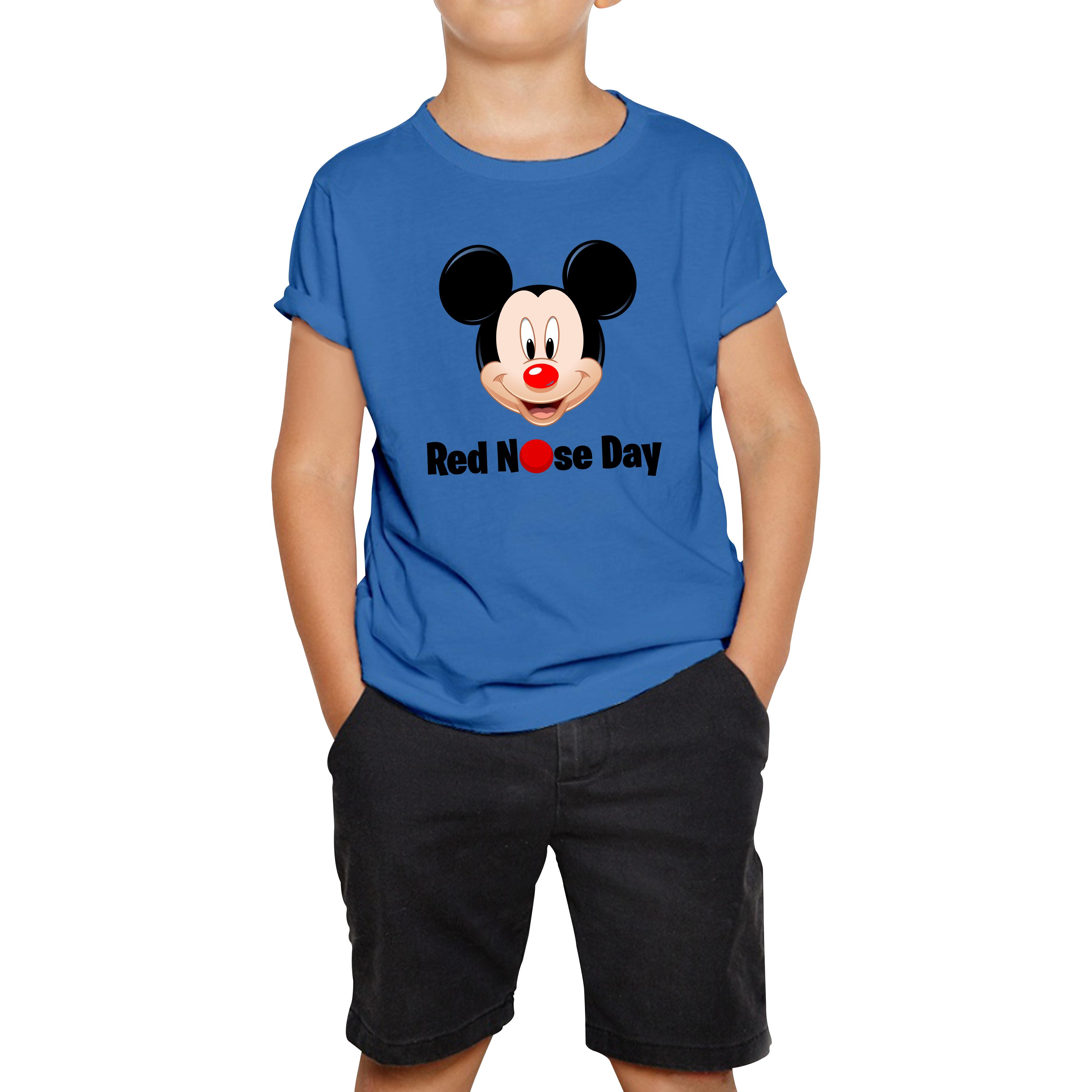 Mickey Mouse Disney Red Nose Day Kids T Shirt 150
