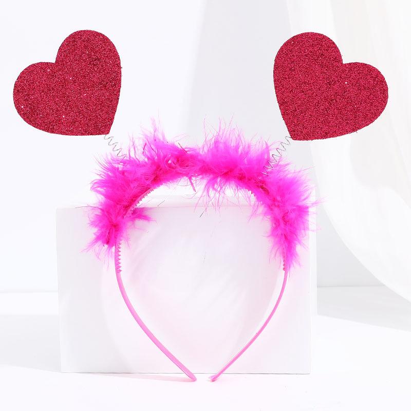 Valentine's Day Red Heart Headband Hair Clip - Wedding & Party Photo Prop