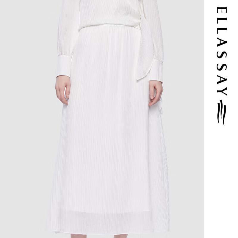 ELLASSAY Elegant Silk Blend Long Pleated Skirt