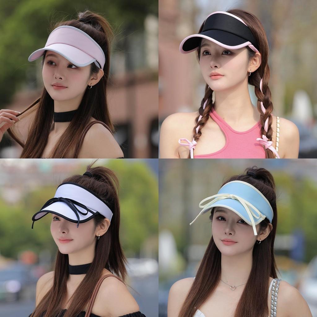 Summer Uv Protection Sun Hat With Butterfly Knot For Women Casual Outdoor Wear