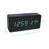 LED Wooden Alarm Clock & Thermometer - Digital Electronic Gift