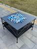 Aluminum Alloy Folding Square Table: Outdoor Dining, Card, Mahjong, BBQ, Camping, Adjustable Height.