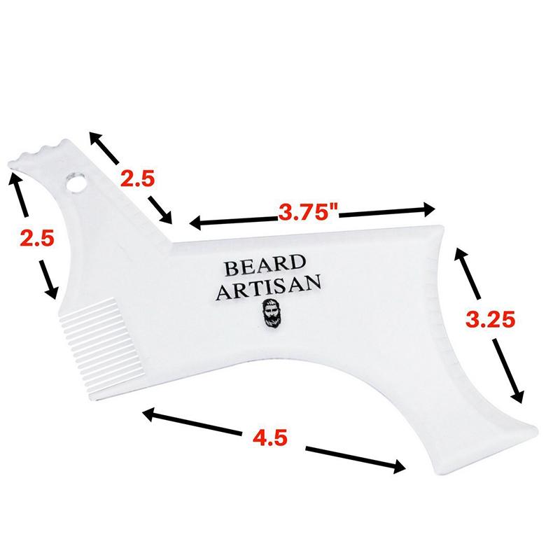 Herren Bartkämme Formung Styling Schablone Kamm Transparent Für Haartrimm Bärte