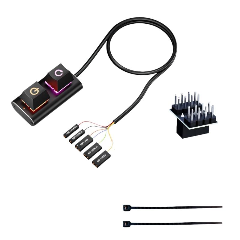 

Aluminum External Reset Button Cable For Desktop Computer With Durability PVC Cable And Multifunctional Design
