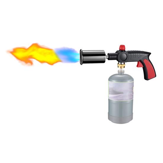 

Портативная газовая горелка Легкая регулируемое пламя Пропановая горелка Поджигатель костра Кемпинг на открытом воздухе Пеший туризм Приготовление пищи Барбекю Уголь Пропановая горелка