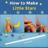 Vánoční svítící origami hvězdy Papír 10 barev Proužky Štěstí Hvězda Dekor Skládací papír Řemeslný papír DIY Umění Řemeslné potřeby