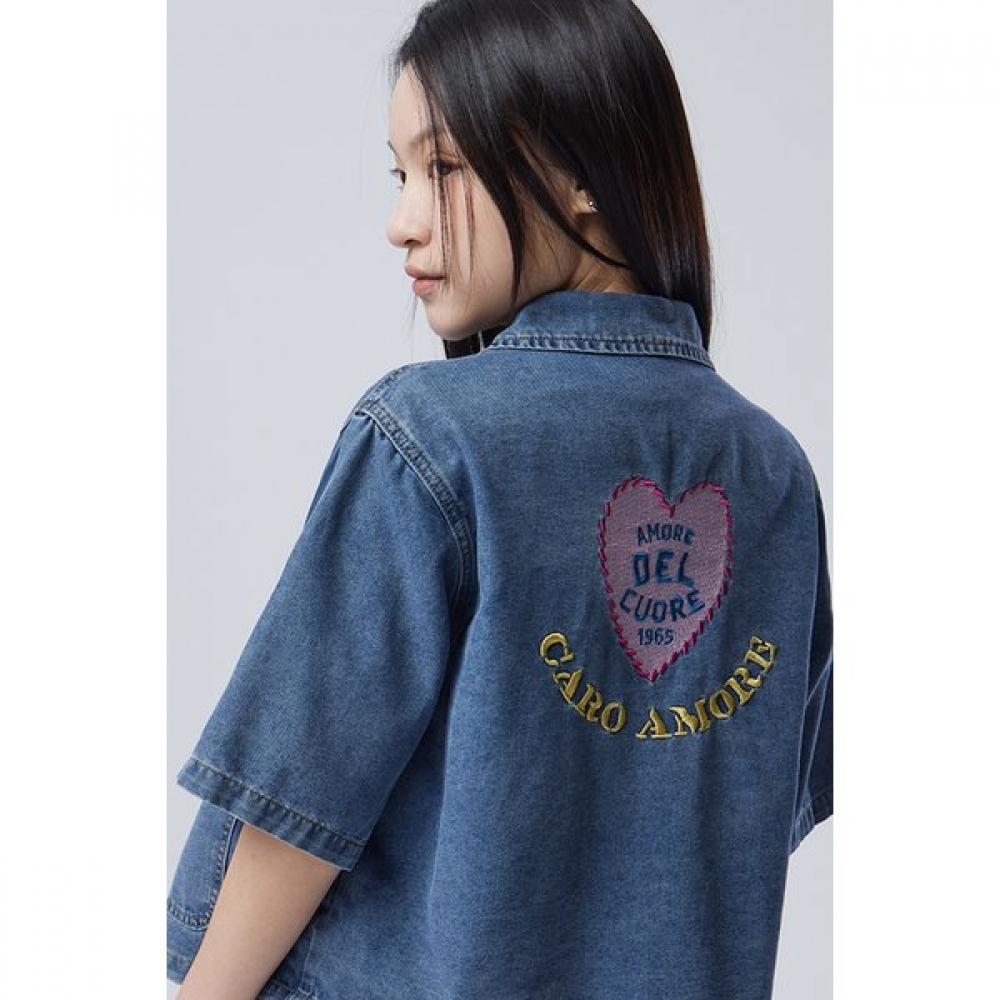 Benetton Embroidered Pocket Denim Jacket Bajpe1631