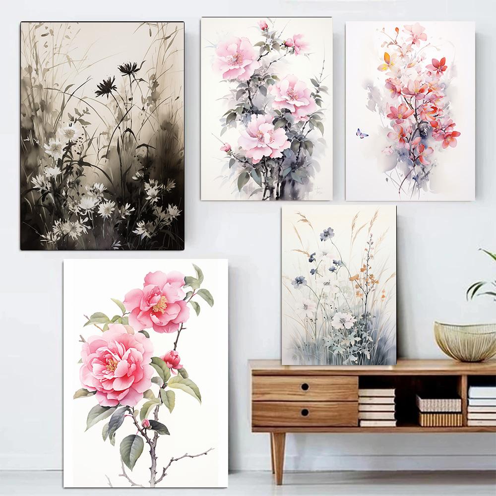 1pcs Posters for Wall Art Canvas Painting Decorative Paintings the Beauty of Nature Beautiful Flowers Decor for Room Home Garden