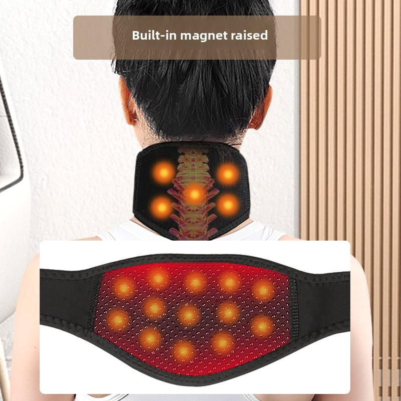 Mıknatıslı Isıtıcı Boyunluk Erkek ve Kadın Nokta Desenli Isıtıcı Rüzgar Geçirmez Klima Boyunluğu Servikal Omurga Boyun Koruyucu