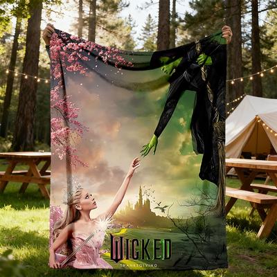 1pc Wicked Fantasy Outdoor Blanket Lightweight Flannel, Soft & Warm, All-Season Use for Sofa, Outdoor, Camping, Living Room, Office131