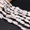 1String, Irregular Baroque Pearls, White Natural Freshwater Pearl Beads, 12×23–15×25 mm, for DIY Necklace Bracelet Accessories, Jewelry Making, 36cm