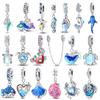 925 Silver Dolphin Seashell Jellyfish Charm Bracelet Secure Chain Exquisite Beach Party Gift for Women