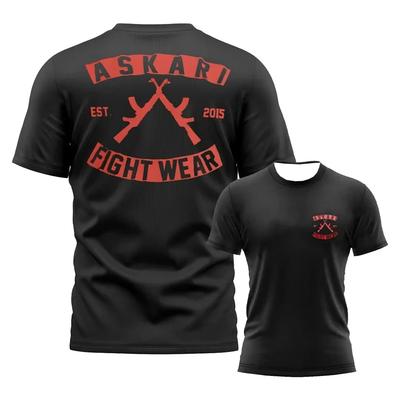 T-shirt da Boxe e Combattimento Askari da Uomo Estiva per Sport Fitness Traspirante Girocollo Manica Corta per Allenamento all'Aperto