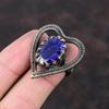 Faceted Blue Sapphire Ring Copper Wire Wrapped Ring Adjustable Ring Copper Jewelry Gemstone Ring Handmade Ring Designer Jewelry Gift For Him