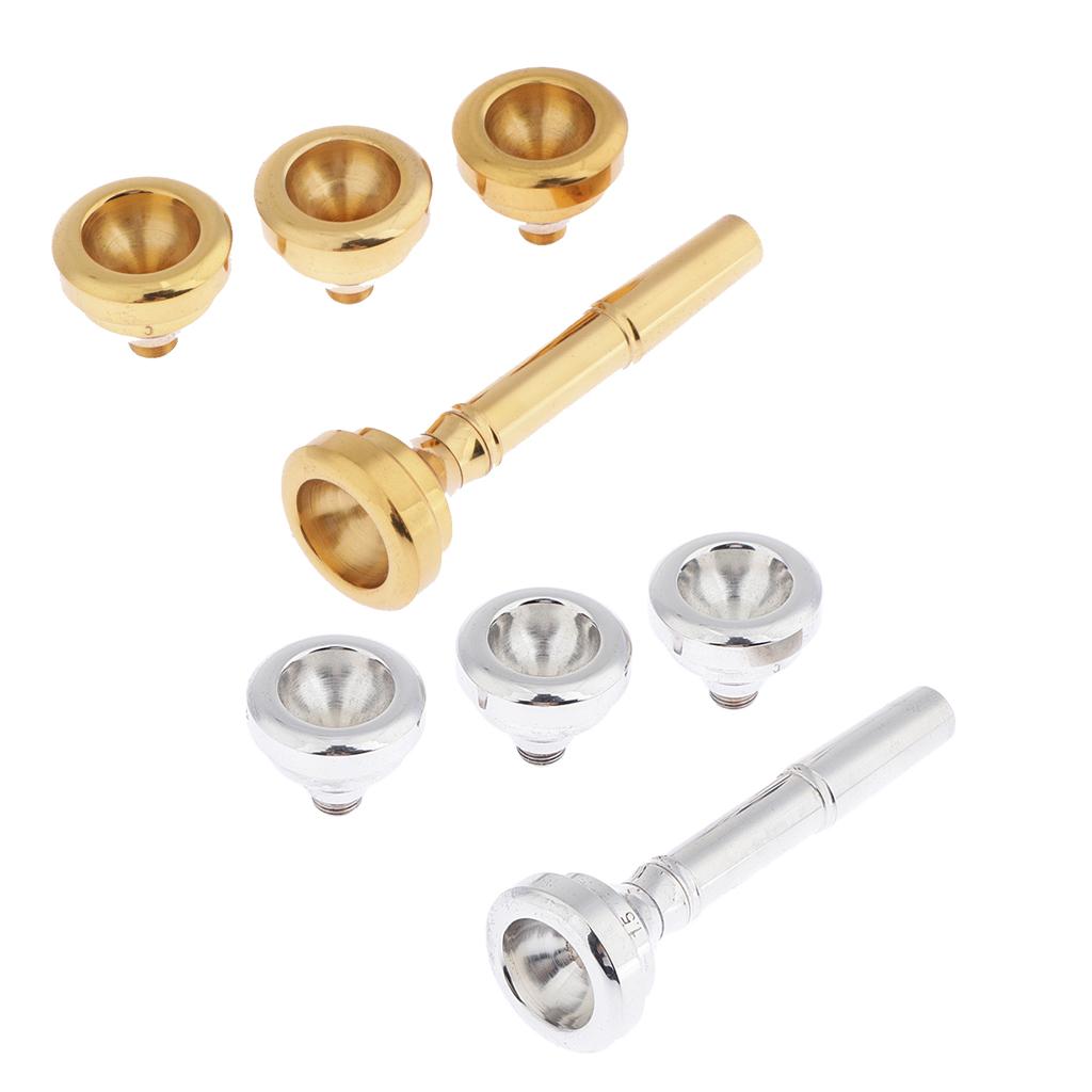 Bocchino per tromba 7c 5c 3c 1.5c per tromba in Sib Ottone Placcato Oro/Argento argento