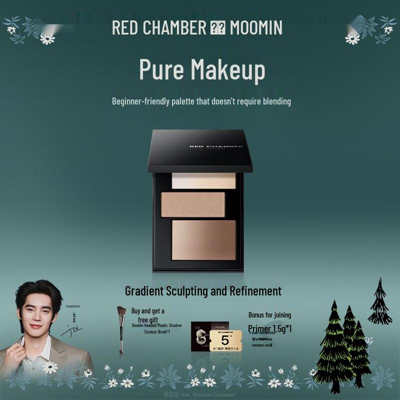 RED CHAMBER 3-in-1 Contour & Highlight Palette