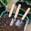 3 Stück Mini-Schaufel Gartengeräte Garten-Eisen-Schaufel für Innenblumentöpfe, Bodenlockerung, Blumen- und Gemüsepflanzwerkzeuge