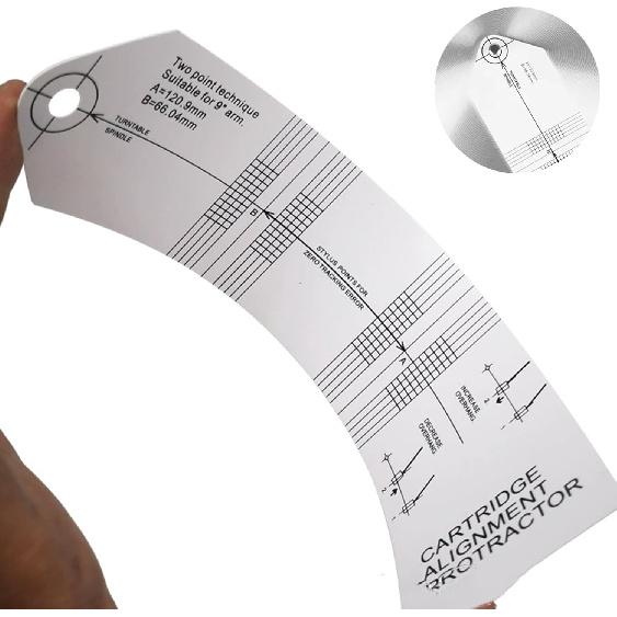 Turntable Phono Cartridge Stylus Alignment Protractor Tool Precisions Vinyls Record Player Cartridge Alignment Protractors Tool for Vinyl Record