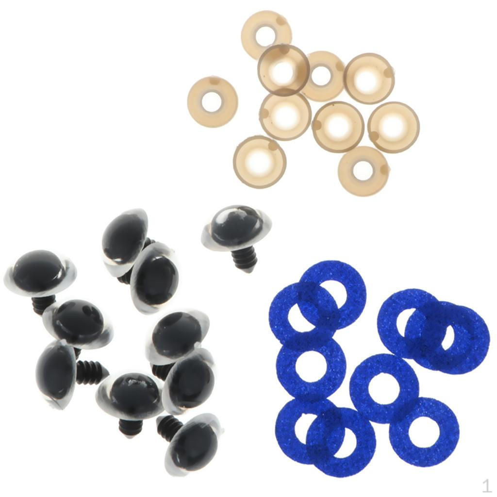 10x Glitter Safety Teddy , 24mm