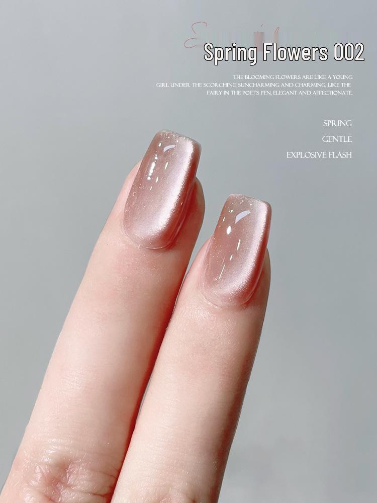

Весенний цветочный гель-лак для ногтей 2025: Подчеркивающий кожу кошачий глаз со стеклянными бусинами, дизайн маленькой лампочки, килограммовая упаковка
