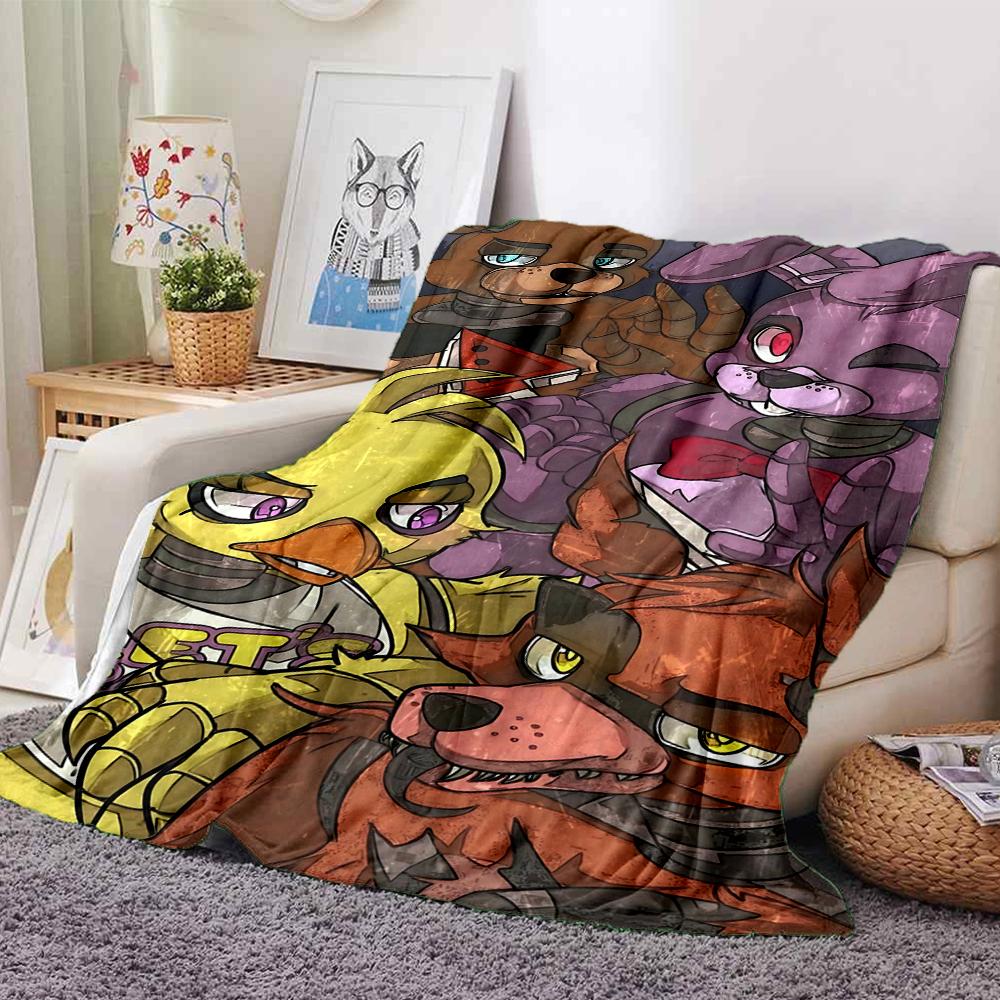 1Pc Five Nights Freddy'S Blanket For Couch Bed Plush Cozy Fuzzy Blanket Super Soft Warm Blankets For Fall And Winter 0918218