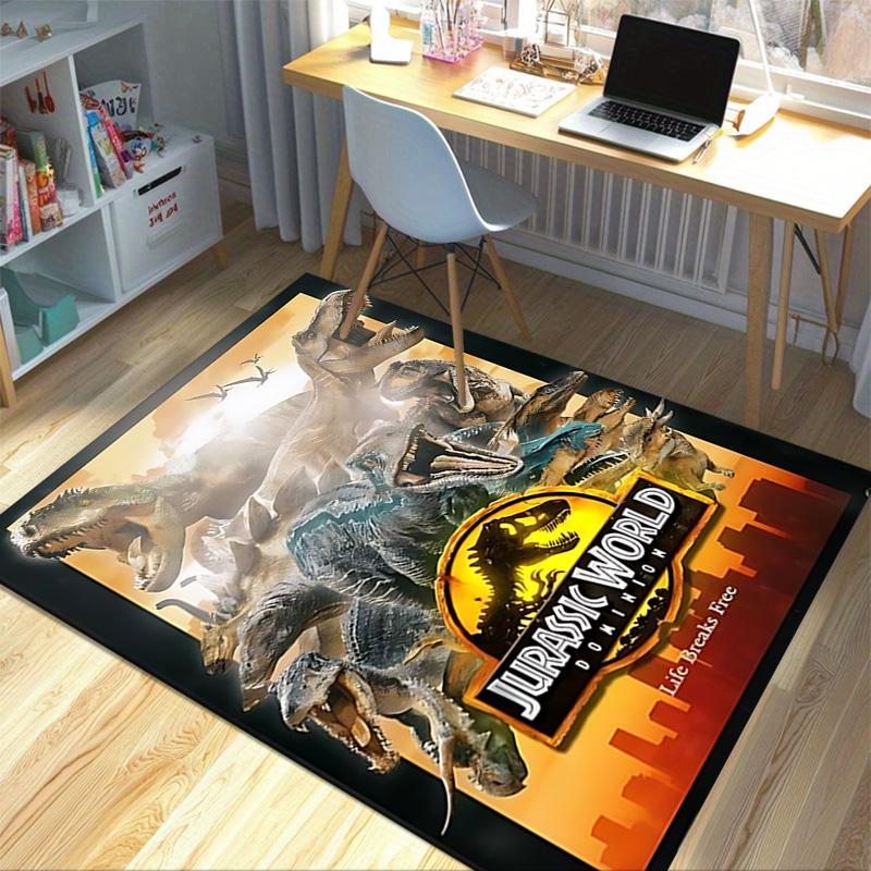 Jurassic World Dinosaurs Carpet For Playroom Bedroom Living Room Sofa Home Decor Kids Game Area Rug Nonslip Floor Mat