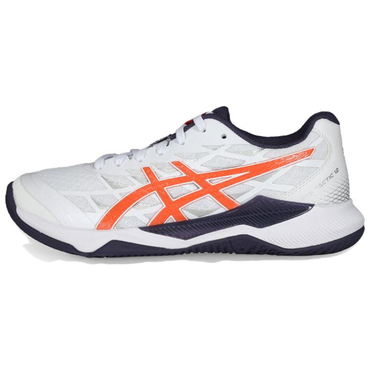 Asics Gel Tactic 12 2E Wide White Nova Orange Unisex Sneakers 1073A071-102