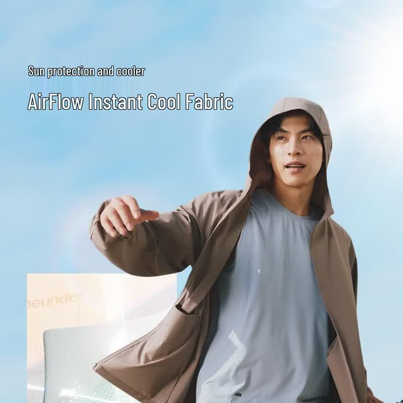 beneunder Men's Breathable UPF100+ Outdoor Sun Protection Jacket