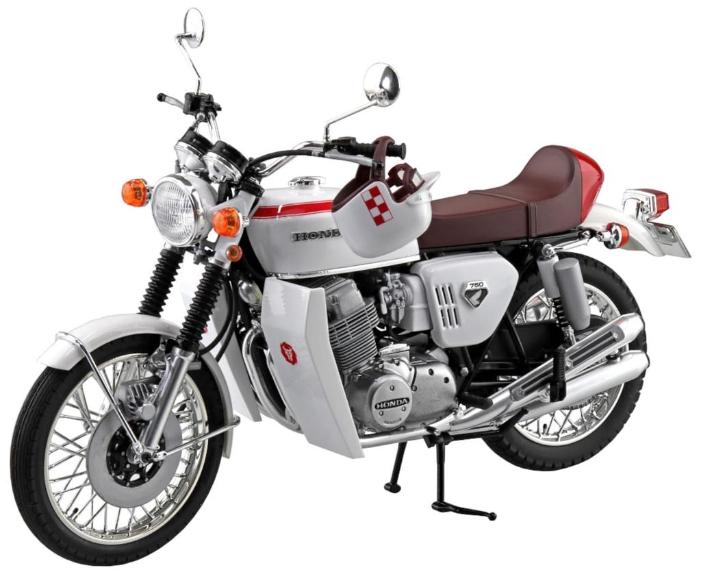 Aoshima Wild 7 The Bike Series No. SP Hiba's CB750FOUR 1/12 Scale Plastic Model (Motorcycle)