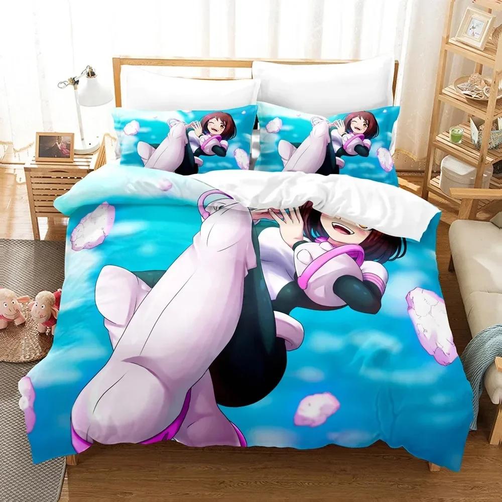 

Comforter Anime My Hero Academia Bedding Set Printed Bed Set With Bed Soft Single Double Queen Super King Size Comforter (quilt)-EU Single(135*200cm)3pcs