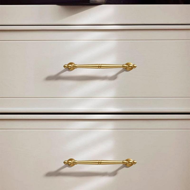 Antique Brass Brushed Kitchen Cabinet Handles,Vintage Retro Cabinet Pulls Kitchen Cabinet Hardware for Cupboard Drawer Pulls
