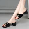 Fashion GKTINOO Women Shoes Sexy Patent Leather Female Flip-flop Slippers Summer Fashion High Heels Slides For Ladies Comfortable Sandal